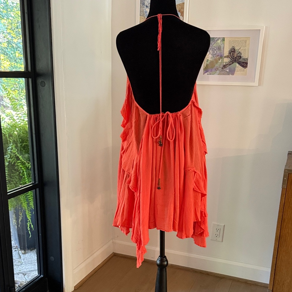 Free People Coral Backless Dress - Picture 3 of 7
